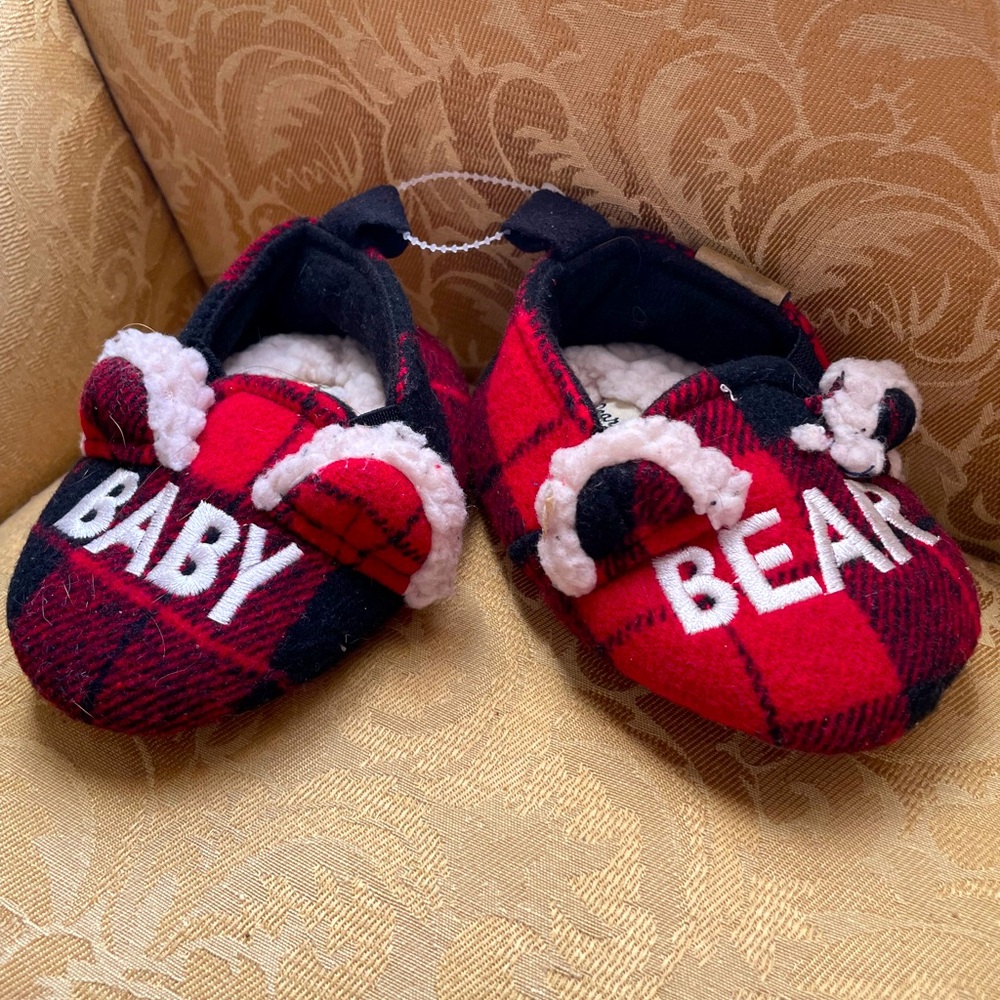 DF by Dearfoams Baby Bear Slippers 6-9 Months NWOT